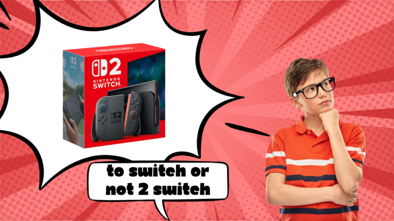 To Switch or not 2 Switch thumbnail with Nintendo Switch 2 box and a boy thinking